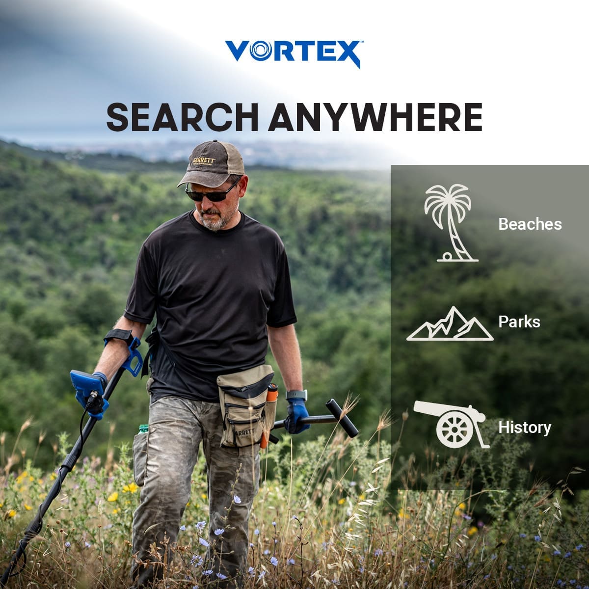 Manisa Garrett Vortex VX5 Dedektör - Vortex ekran düzeni, hedef ID okumayı sade tutarak yeni kullanıcıyı hızlandırır.